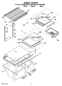 SHELF PARTS, OPTIONAL PARTS Diagram and Parts List for ET8CHKXKT07  Whirlpool Refrigerator