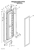 FREEZER DOOR PARTS Diagram and Parts List for KSSO36FTX00  KitchenAid Refrigerator