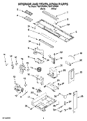 INTERIOR AND VENTILATION PARTS Diagram and Parts List for YGH7145XFB1  Whirlpool Microwave