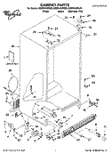 CABINET PARTS Diagram and Parts List for GD5RHAXRB00  Whirlpool Refrigerator