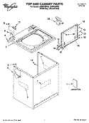 TOP AND CABINET PARTS Diagram and Parts List for LSQ9010PG2  Whirlpool Washer
