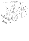 CABINET Diagram and Parts List for KHMC107EBT0  KitchenAid Microwave
