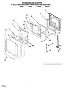 Part Location Diagram of WPW10200760 Whirlpool Outer Oven Door Glass - Bisque