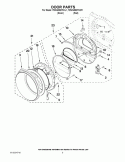 DOOR PARTS Diagram and Parts List for 7MWGD9270XL1  Whirlpool Dryer