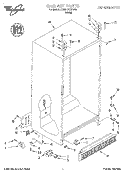 CABINET Diagram and Parts List for 7ED25DQXFW00  Whirlpool Refrigerator