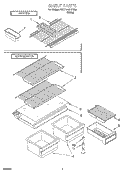 SHELF Diagram and Parts List for 3VET16GKGW00  Whirlpool Refrigerator