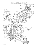 CONTROLS AND REAR PANEL Diagram and Parts List for LA7001XTF1  Whirlpool Washer