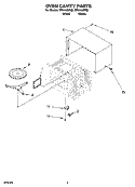 OVEN CAVITY PARTS Diagram and Parts List for MT4110SPQ2  Whirlpool Microwave
