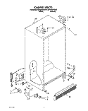 CABINET Diagram and Parts List for ED25DQXAW00  Whirlpool Refrigerator