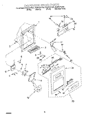 DISPENSER FRONT Diagram and Parts List for GD25DIXHT00  Whirlpool Refrigerator