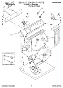SECTION Diagram and Parts List for LET6634AQ0  Whirlpool Dryer