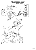 MACHINE BASE Diagram and Parts List for 3LSR5233BN0  Whirlpool Washer