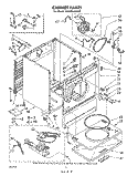CABINET Diagram and Parts List for LG5801XMW2  Whirlpool Dryer