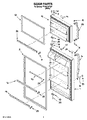 DOOR PARTS Diagram and Parts List for IT18DKXSQ01  Inglis Refrigerator