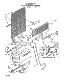 UNIT Diagram and Parts List for ET18GKXSW10  Whirlpool Refrigerator