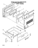 DOOR AND DRAWER Diagram and Parts List for RF316PXYN4  Whirlpool Range