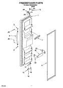 FREEZER DOOR PARTS Diagram and Parts List for RS22AQXMQ01  Roper Refrigerator