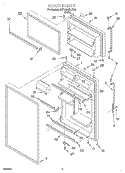 DOOR Diagram and Parts List for 2ET18GMXJW00  Whirlpool Refrigerator