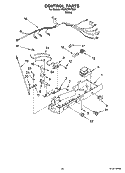 CONTROL PARTS Diagram and Parts List for RS25CFXTQ01  Roper Refrigerator