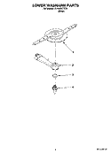 LOWER WASHARM PARTS Diagram and Parts List for DU1055XTSD2  Whirlpool Dishwasher