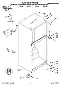 CABINET PARTS Diagram and Parts List for ET4CSKYKQ03  Whirlpool Refrigerator