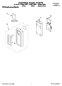 CONTROL PANEL PARTS Diagram and Parts List for YKHMS175MBL1  KitchenAid Microwave