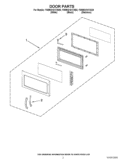 DOOR PARTS Diagram and Parts List for YWMH31017AB0  Whirlpool Microwave