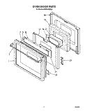OVEN DOOR Diagram and Parts List for KEBS246SBL2  KitchenAid Wall Oven