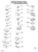 WIRING HARNESS PARTS Diagram and Parts List for LSQ9010LG1  Whirlpool Washer