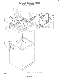 TOP AND CABINET , LITERATURE AND OPTIONAL Diagram and Parts List for LA3400XMW1  Whirlpool Washer