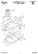 COOKTOP Diagram and Parts List for RS6755XYN2  Whirlpool Range