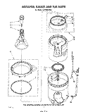 AGITATOR, BASKET AND TUB Diagram and Parts List for LA7700XPW3  Whirlpool Washer