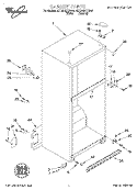 CABINET Diagram and Parts List for 8ET20NKXFN00  Whirlpool Refrigerator