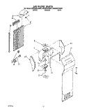 AIR FLOW Diagram and Parts List for 8ED20ZKXAW01  Whirlpool Refrigerator