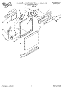 FRAME AND CONSOLE Diagram and Parts List for DU850DWGX0  Whirlpool Dishwasher