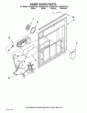 INNER DOOR PARTS Diagram and Parts List for GU2300XTVT3  Whirlpool Dishwasher