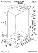 CABINET PARTS Diagram and Parts List for KSSP36QTS00  KitchenAid Refrigerator
