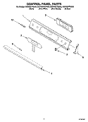 CONTROL PANEL PARTS Diagram and Parts List for KERK807PBB00  KitchenAid Range