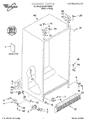 CABINET, LITERATURE Diagram and Parts List for GD22DKXHW03  Whirlpool Refrigerator