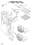 FREEZER LINER PARTS Diagram and Parts List for KSRG25FKBL02  KitchenAid Refrigerator