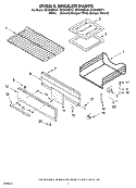 OVEN & BROILER PARTS Diagram and Parts List for SF3020EKQ1  Whirlpool Range