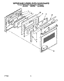 UPPER AND LOWER OVEN DOOR Diagram and Parts List for KEBS208AWH1  KitchenAid Wall Oven