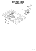 BASE PLATE, OPTIONAL Diagram and Parts List for MT4070SKQ0  Whirlpool Microwave