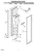 FREEZER DOOR PARTS Diagram and Parts List for KSRU25CRBL00  KitchenAid Refrigerator