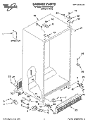 CABINET PARTS Diagram and Parts List for GD2SHKXKQ02  Whirlpool Refrigerator