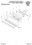CONTROL PANEL, LITERATURE Diagram and Parts List for KEBS277YBL3  KitchenAid Wall Oven