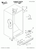 CABINET PARTS Diagram and Parts List for EV181NZRQ05  Whirlpool Freezer