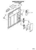INNER DOOR PARTS Diagram and Parts List for IUD4000SQ0  Whirlpool Dishwasher