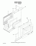 DOOR PARTS Diagram and Parts List for KDSS907XSP00  KitchenAid Range