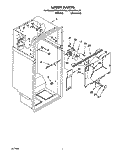 LINER Diagram and Parts List for RT18HKXAW01  Roper Refrigerator